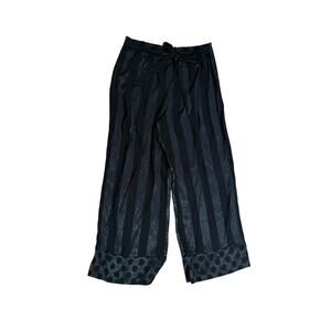 Victoria’s Secret Black Satin Wide Leg Lounge Pants Size Xlarge